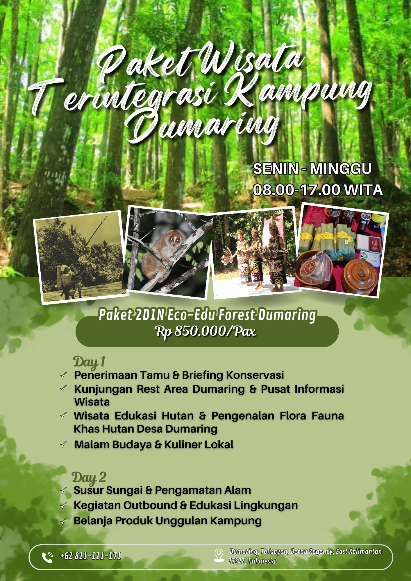Paket Wisata Kampung Dumaring 2D1N Eco-Edu Forest